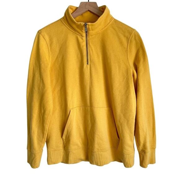Old Navy Oversized Half Zip Sweatshirt Yellow M - Picture 1 of 7